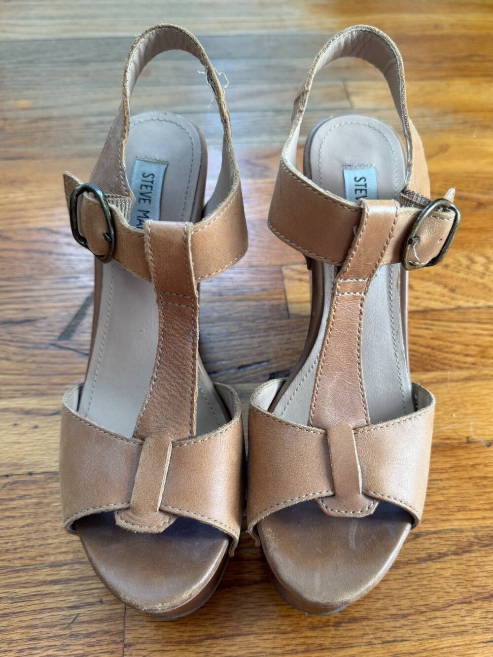 Steve Madden Open Toe Platform Wedge Sandals Size 8.5